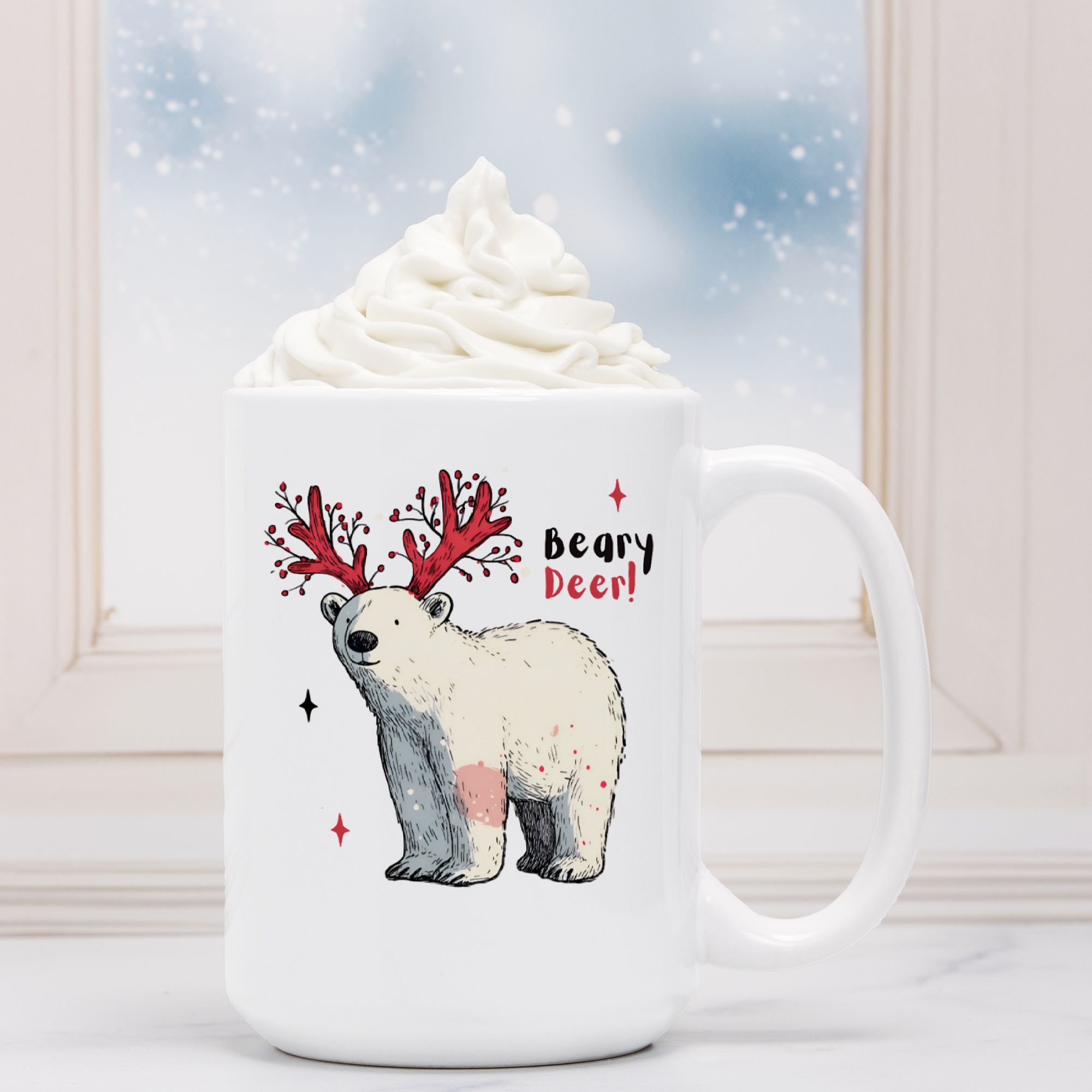Christmas Polar Bear - Beary Dear Mug Deluxe 15oz.