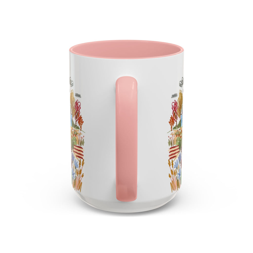 Personalized Floral Cottage Coffee Mug | Custom Name Accent Mug (11/15oz)