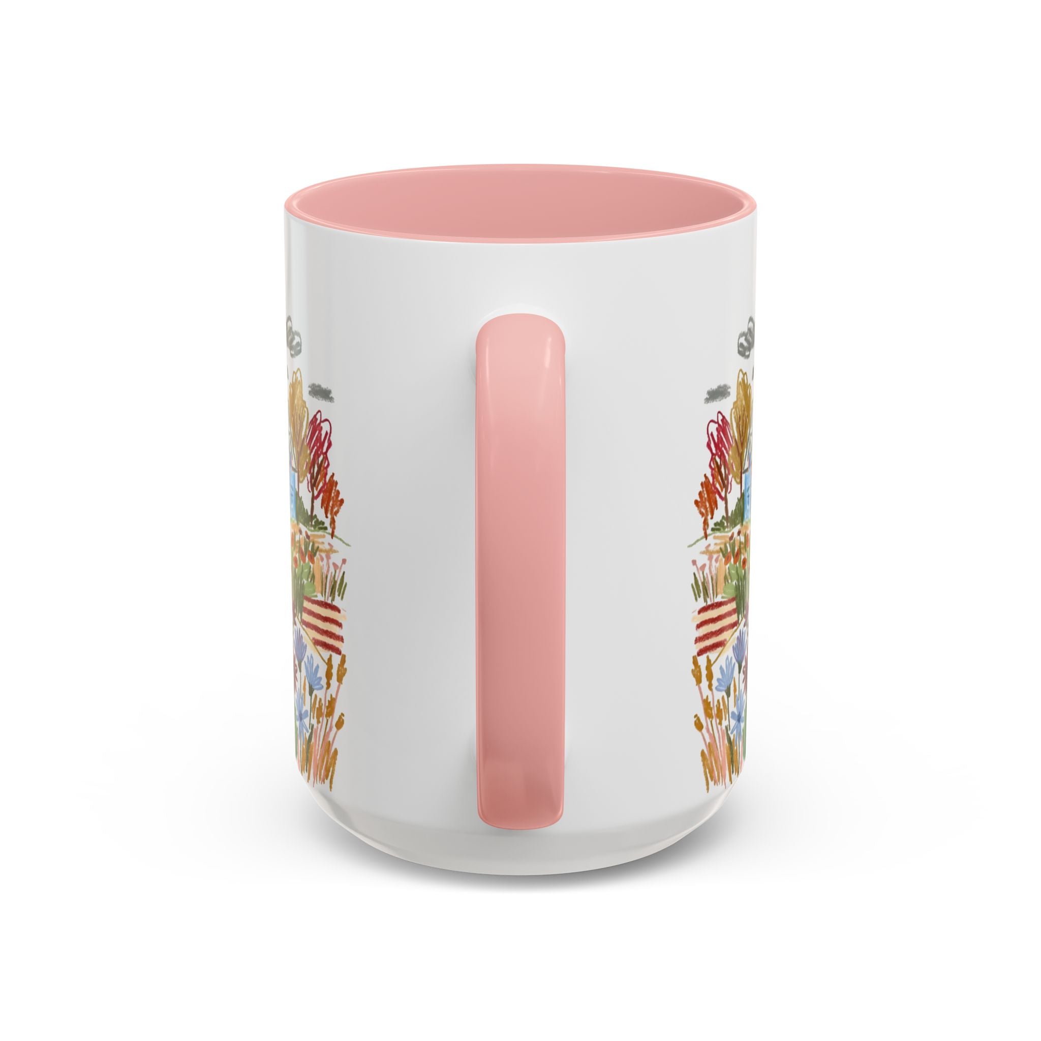 Personalized Floral Cottage Coffee Mug | Custom Name Accent Mug (11/15oz)