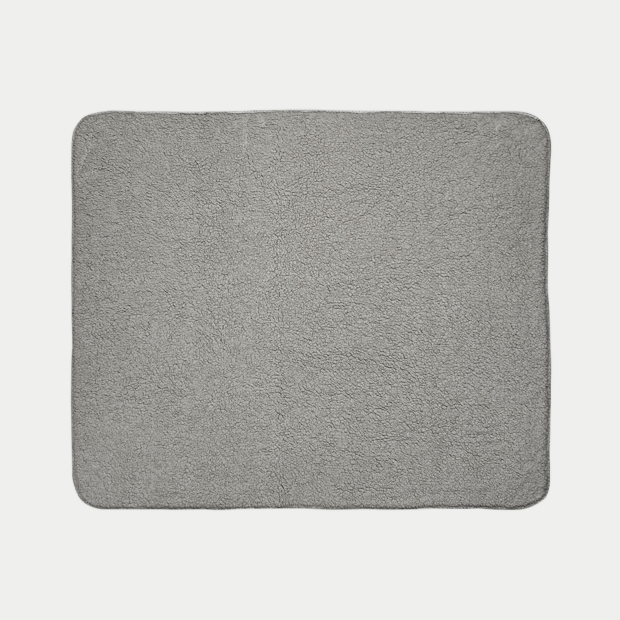 back of sherpa blanket-back on a light gray background