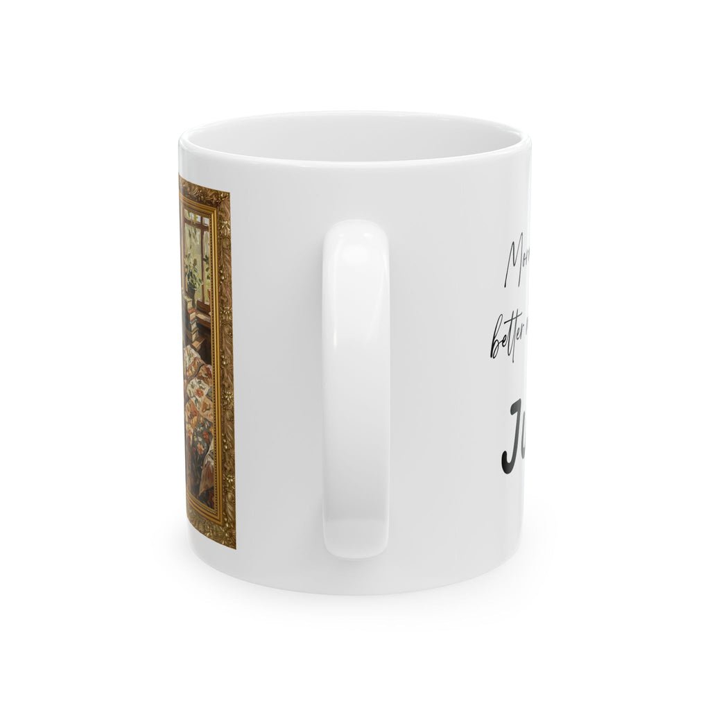 Custom Calico Painted Portrait Ceramic Mug – Personalized Coffee Cat Cup