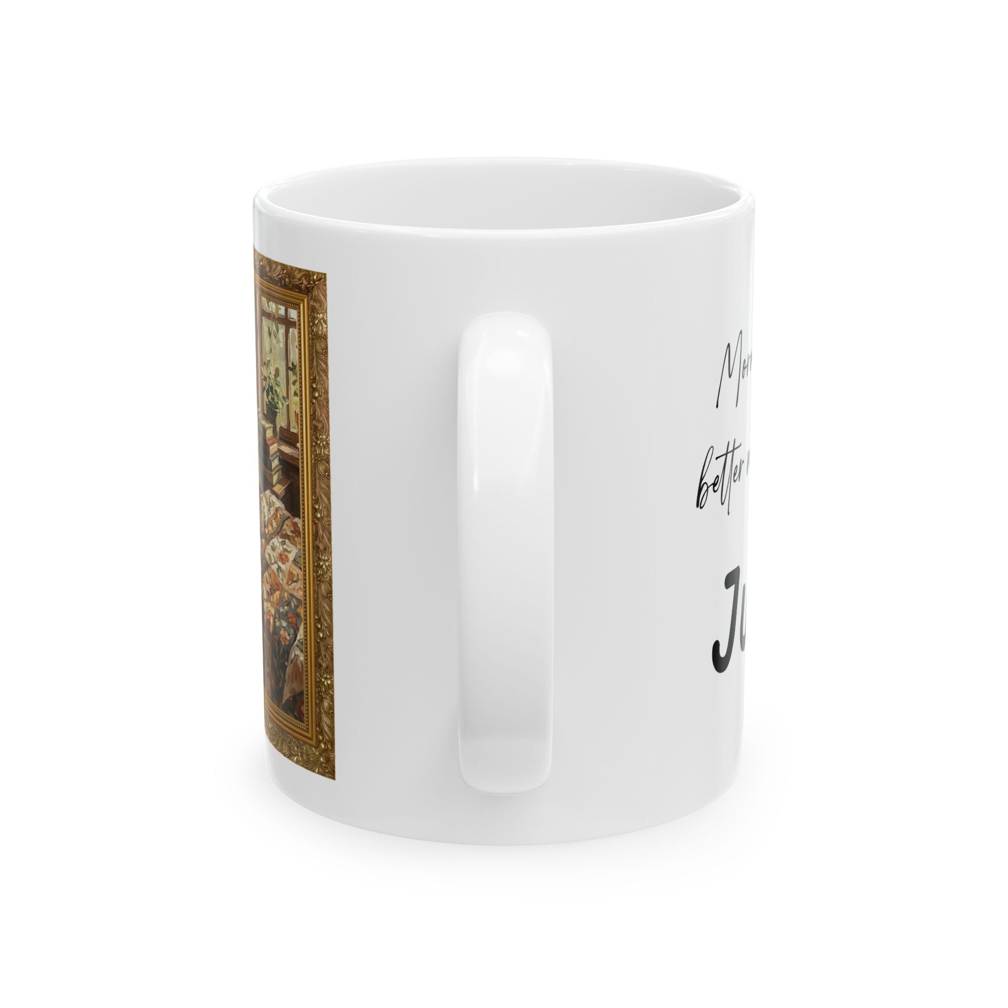 Custom Calico Painted Portrait Ceramic Mug – Personalized Coffee Cat Cup