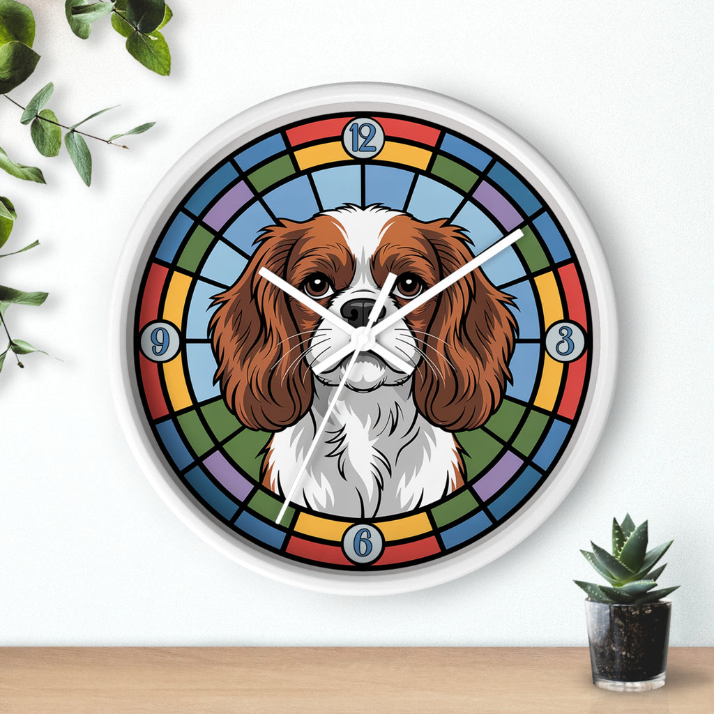 Caviler King Charles Color Wheel Wall Clock — Spaniel Dog Home Decor