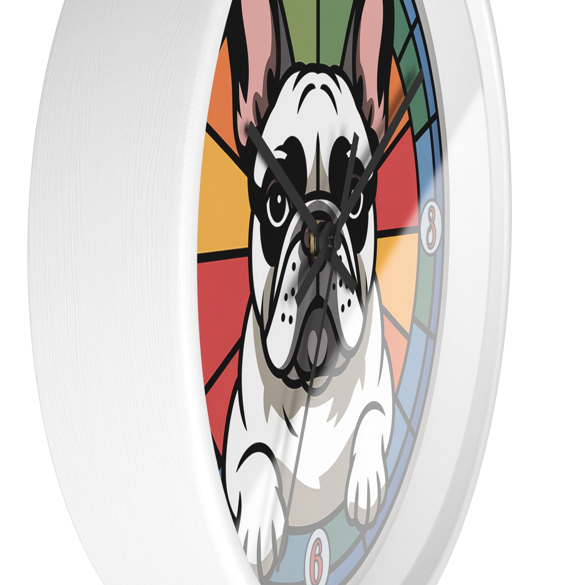 French Bulldog Colorful Wall Clock — Frenchie Home Decor