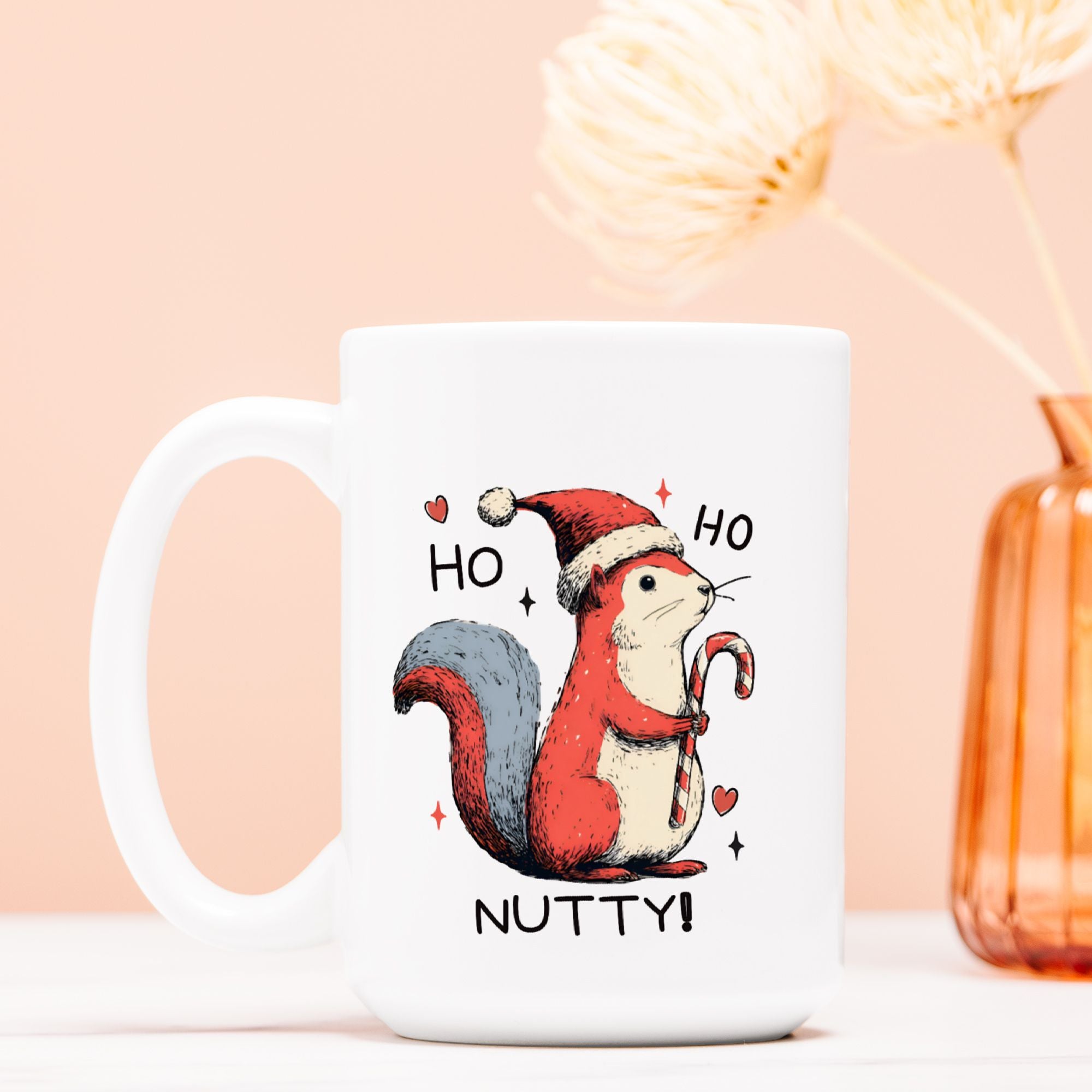 Christmas Squirrel Ho Ho Nutty! Ceramic Mug
