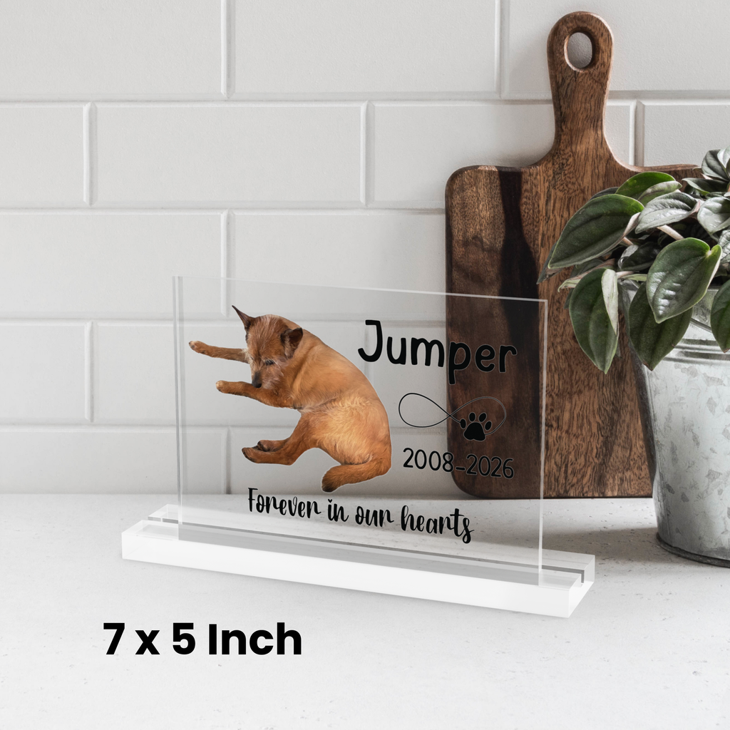 Custom Photo Pet Memorial Sign | Personalized Cat or Dog Loss Gift