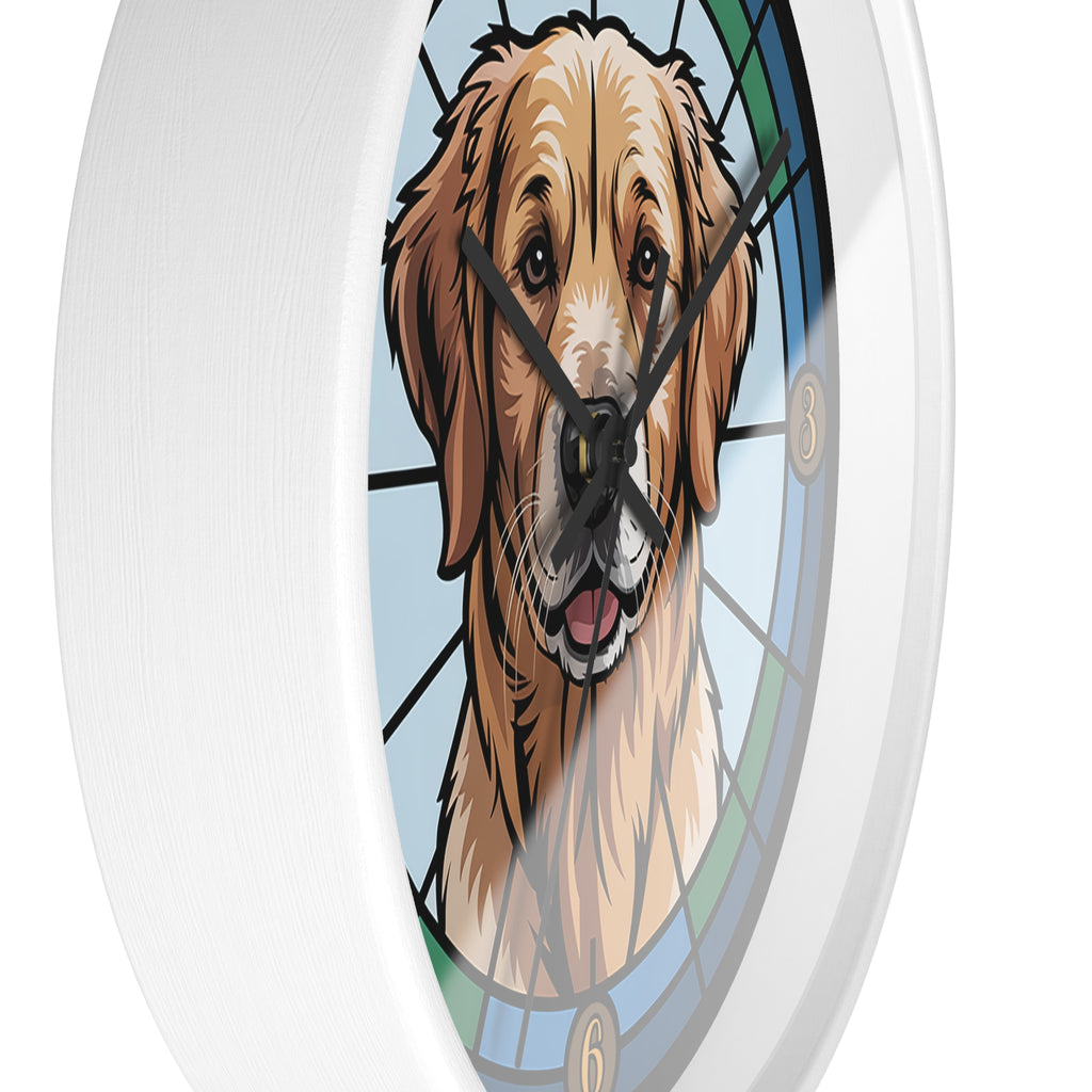 Golden Retriever Colorful Wall Clock — Dog Home Decor