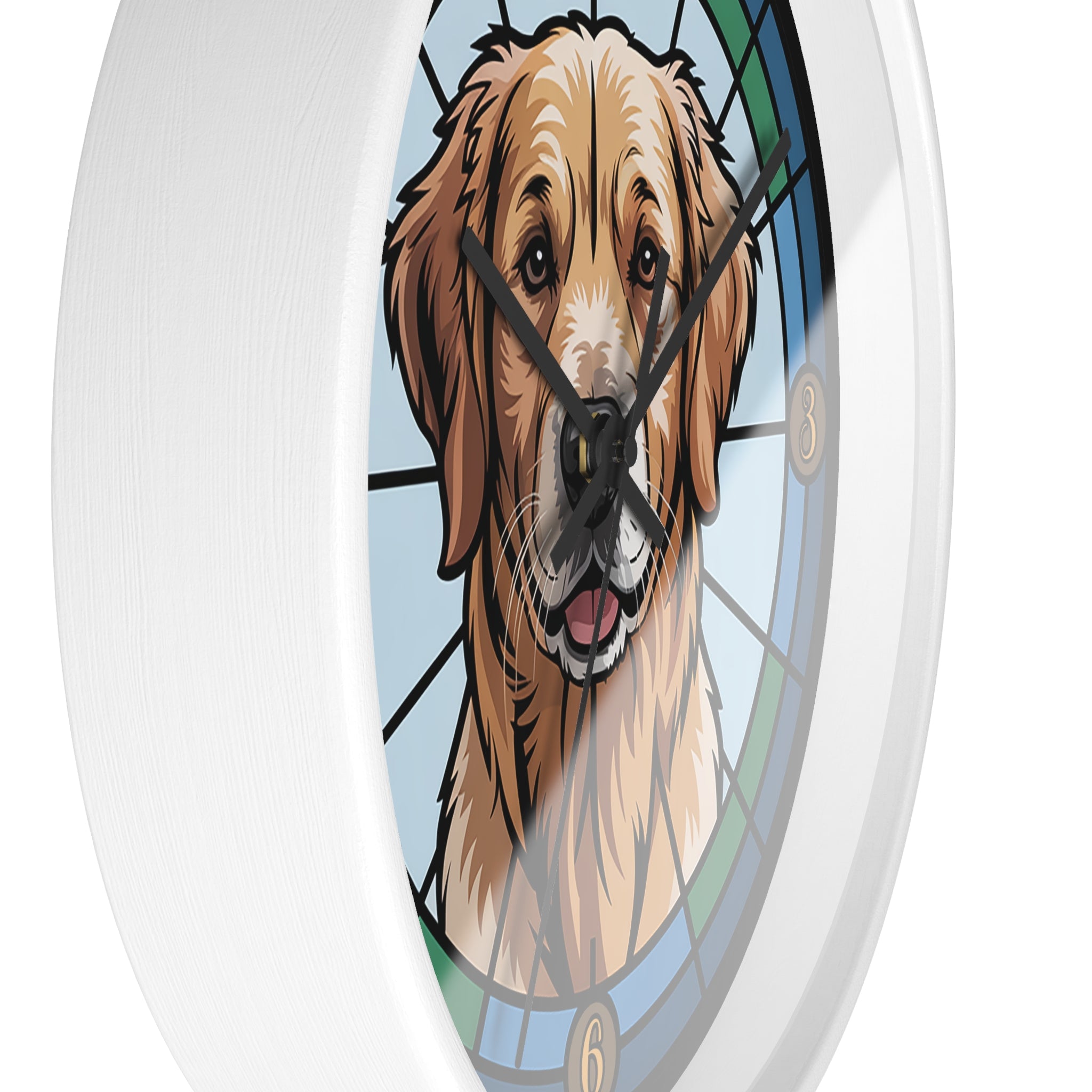 Golden Retriever Colorful Wall Clock — Dog Home Decor
