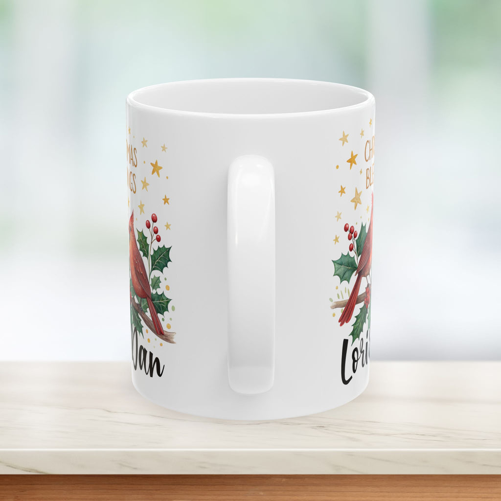 Cardinal Bird Couple Christmas Mug | Christmas Holiday Coffee Cup