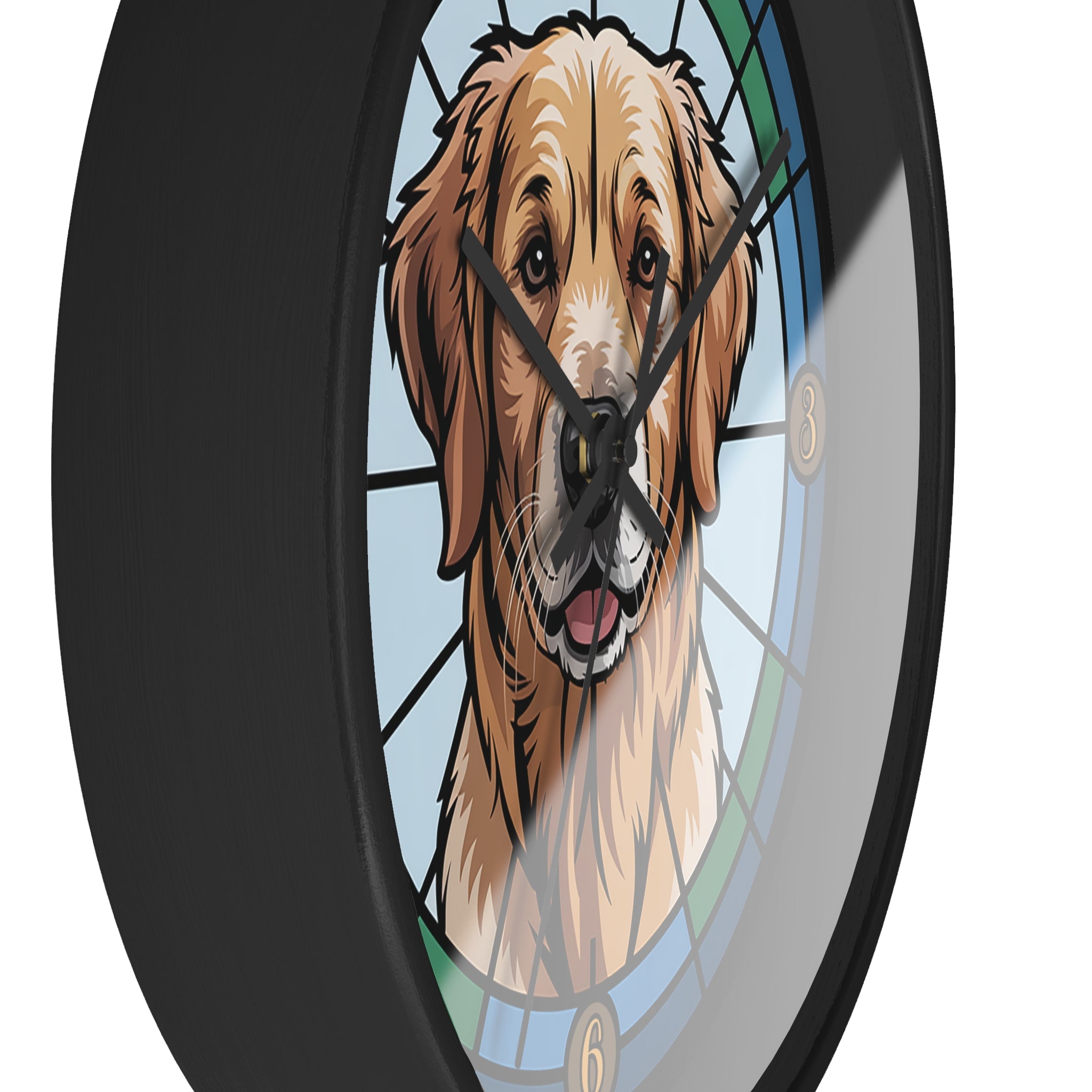 Golden Retriever Colorful Wall Clock — Dog Home Decor