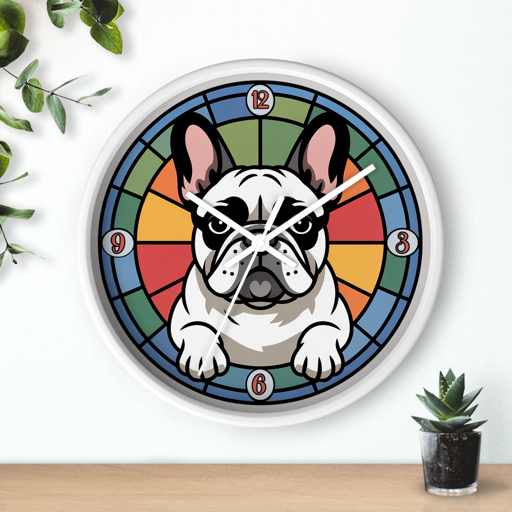 French Bulldog Colorful Wall Clock — Frenchie Home Decor