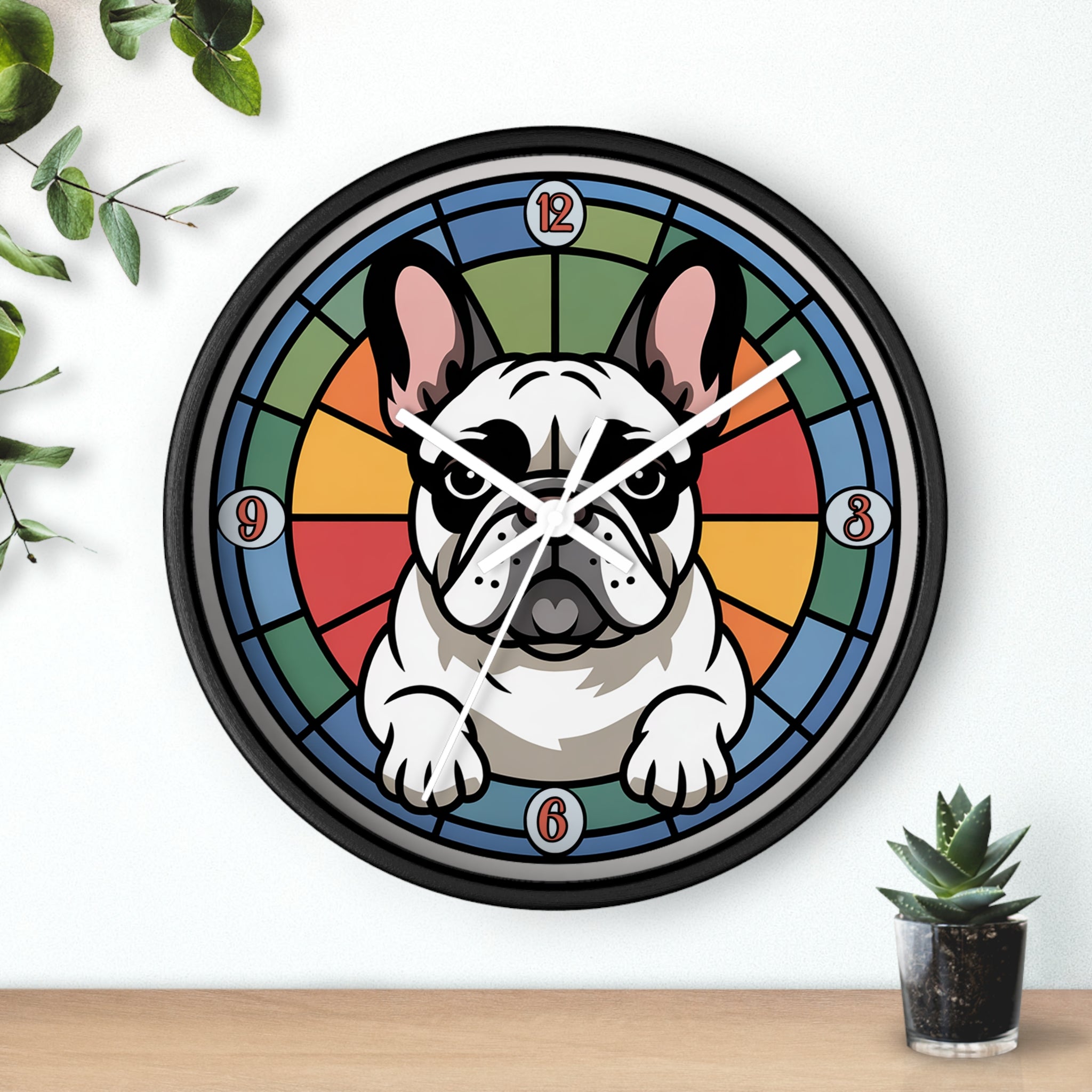 French Bulldog Colorful Wall Clock — Frenchie Home Decor
