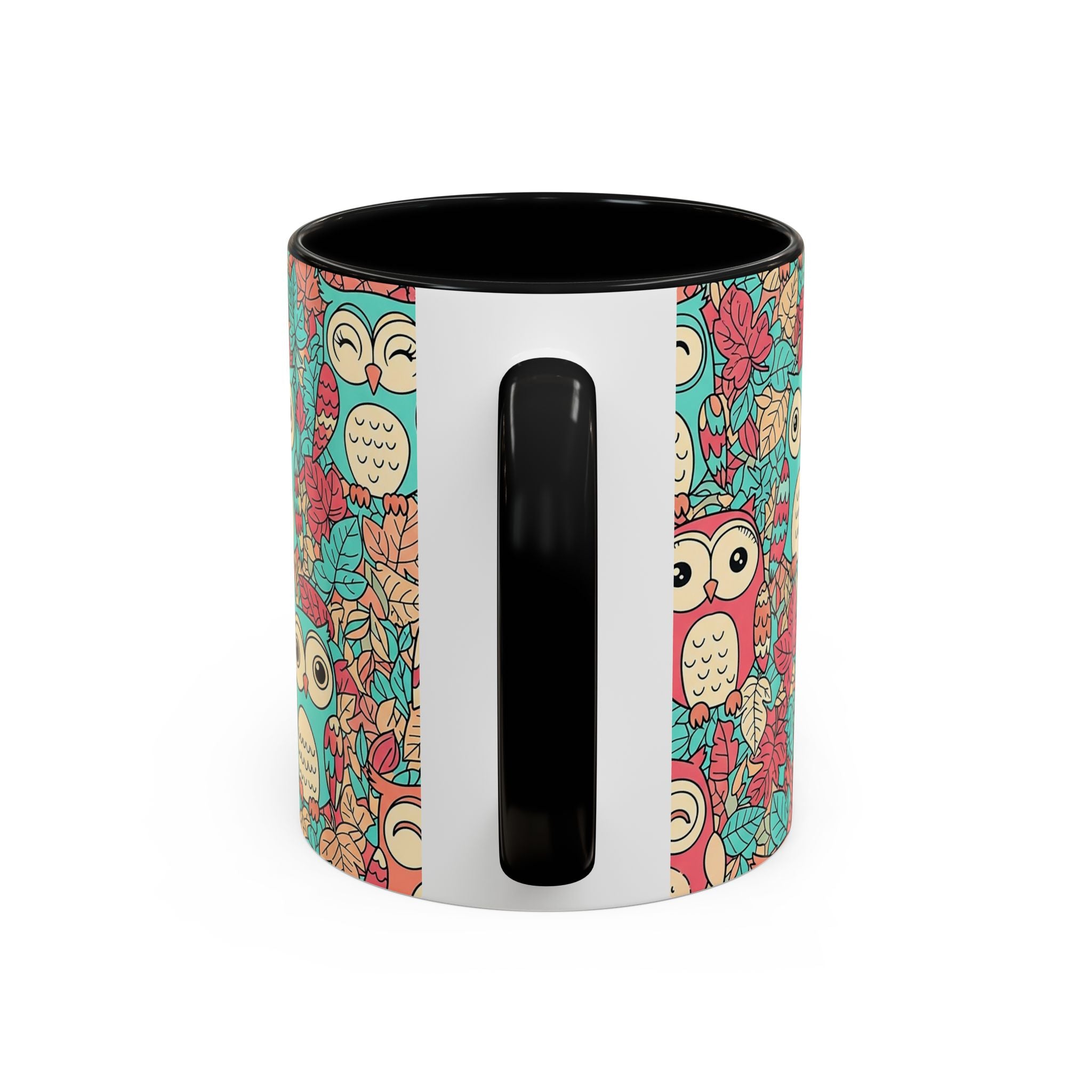 Colorful Owl Pattern Coffee Mug — Cute Woodland Tea & Coffee Cup (11/15oz)