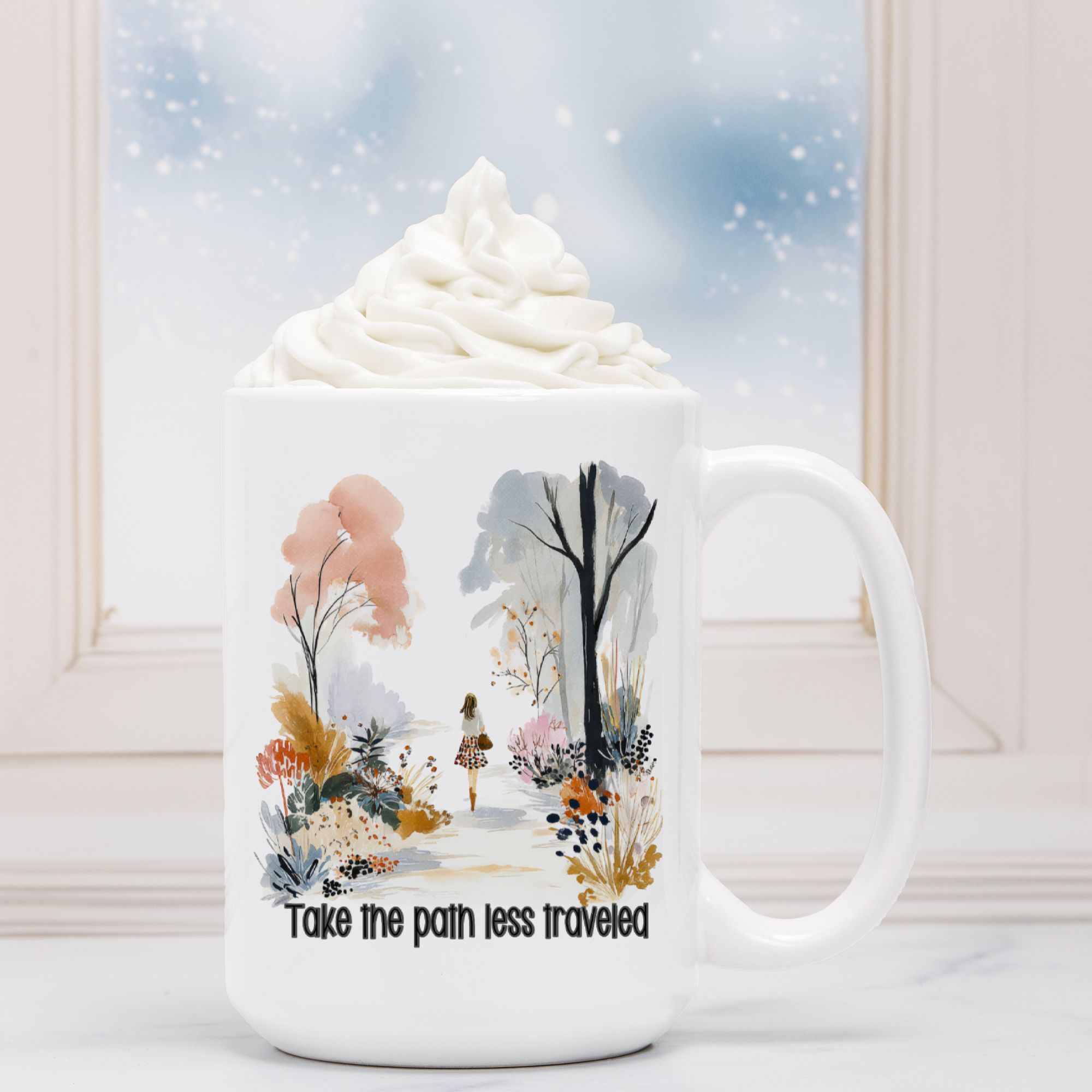 Take The Path Less Traveled Mug Deluxe 15oz.