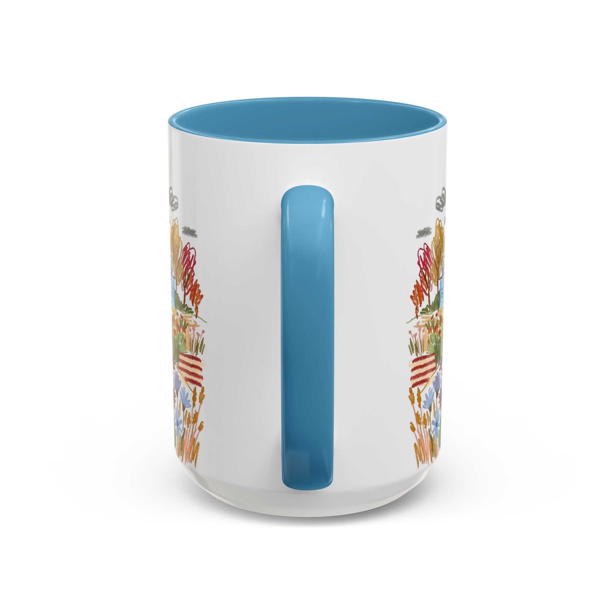 Personalized Floral Cottage Coffee Mug | Custom Name Accent Mug (11/15oz)