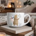 25oz Ceramic Latte Mug — Woodland Bear & A Basket of Berries