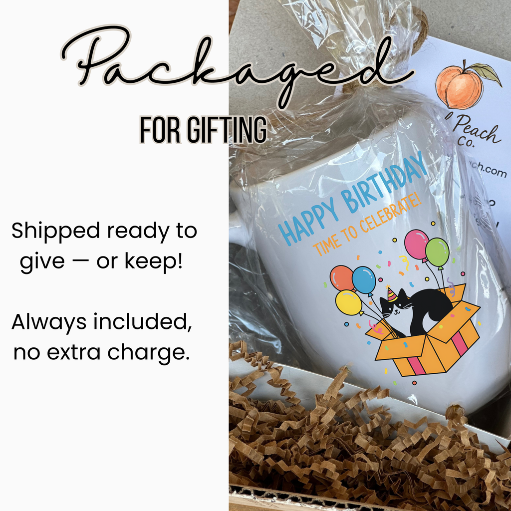 Cat Birthday Time To Celebrate Mug Deluxe 15oz.