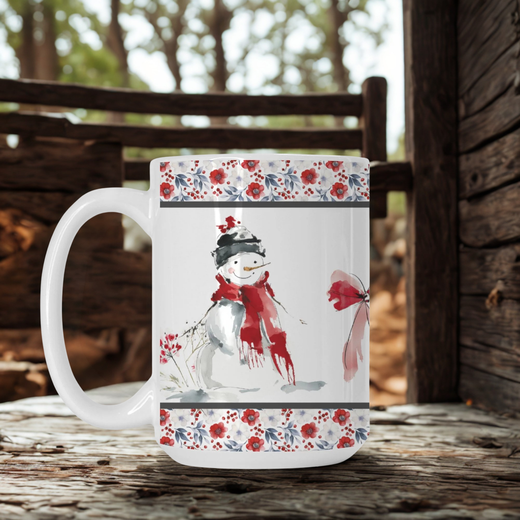 Christmas Snowmen Mug Deluxe 15oz.