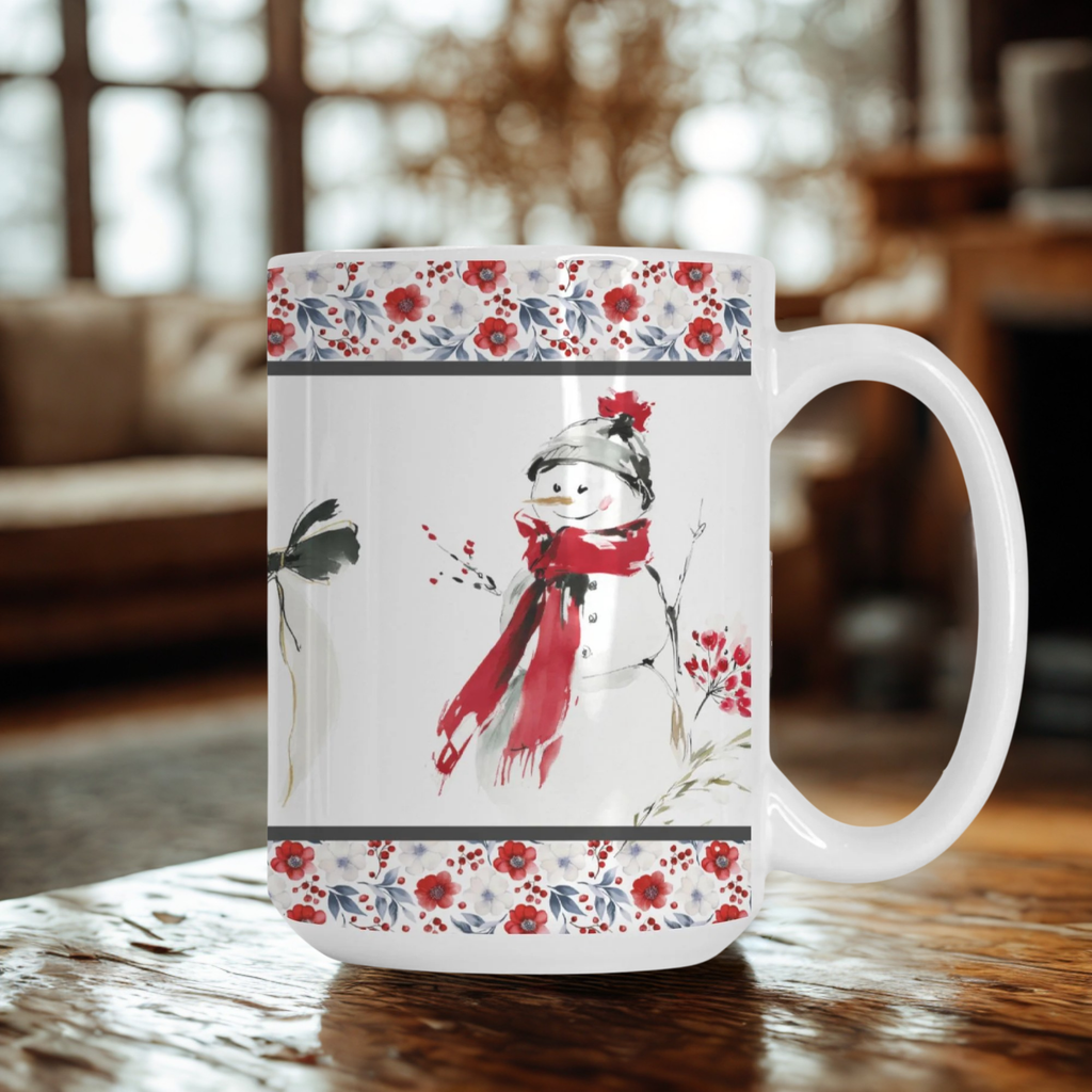 Christmas Snowmen Mug Deluxe 15oz.