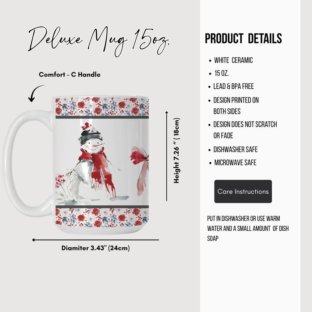 Christmas Snowmen Mug Deluxe 15oz.