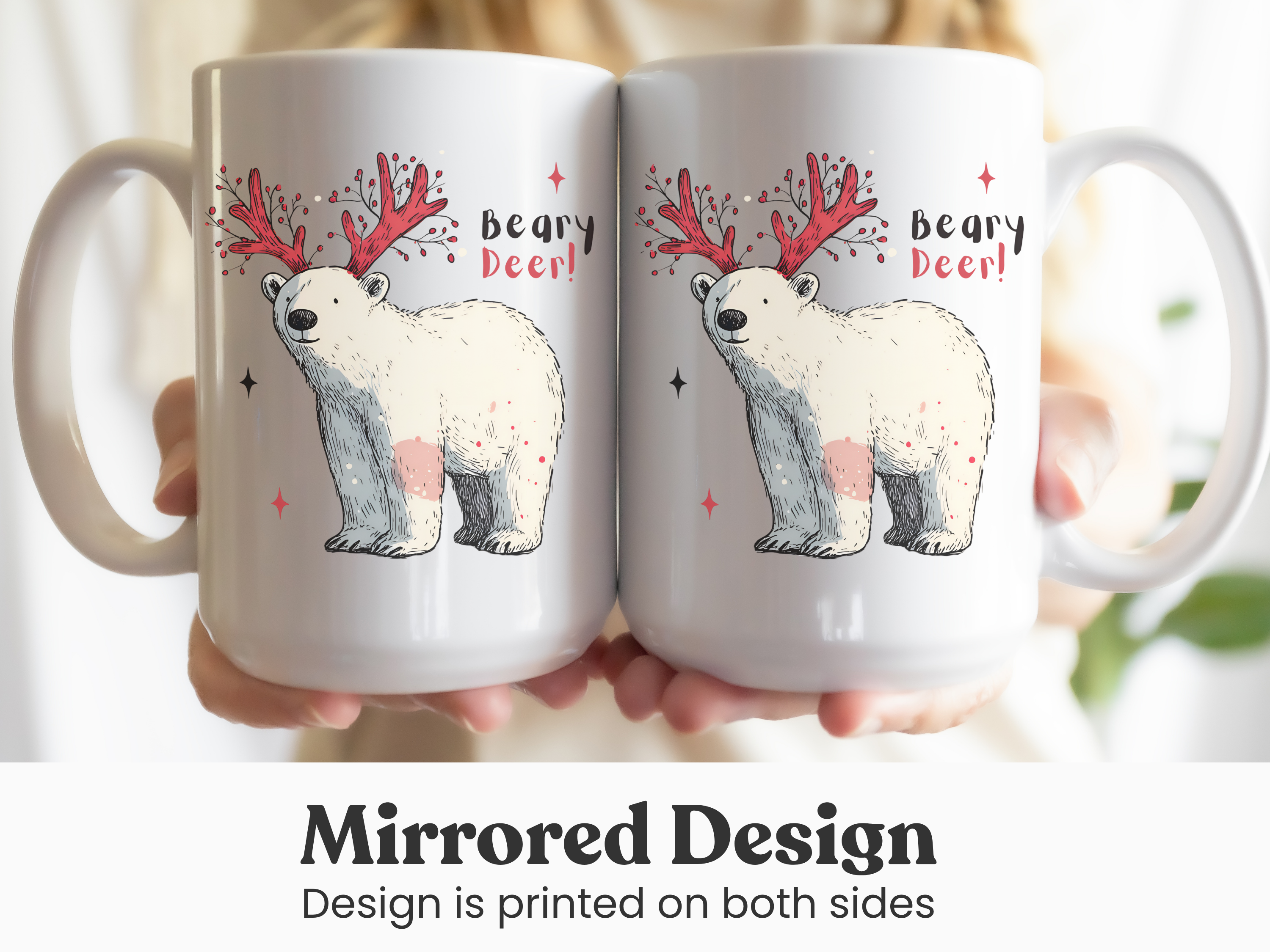 Christmas Polar Bear - Beary Dear Mug Deluxe 15oz.