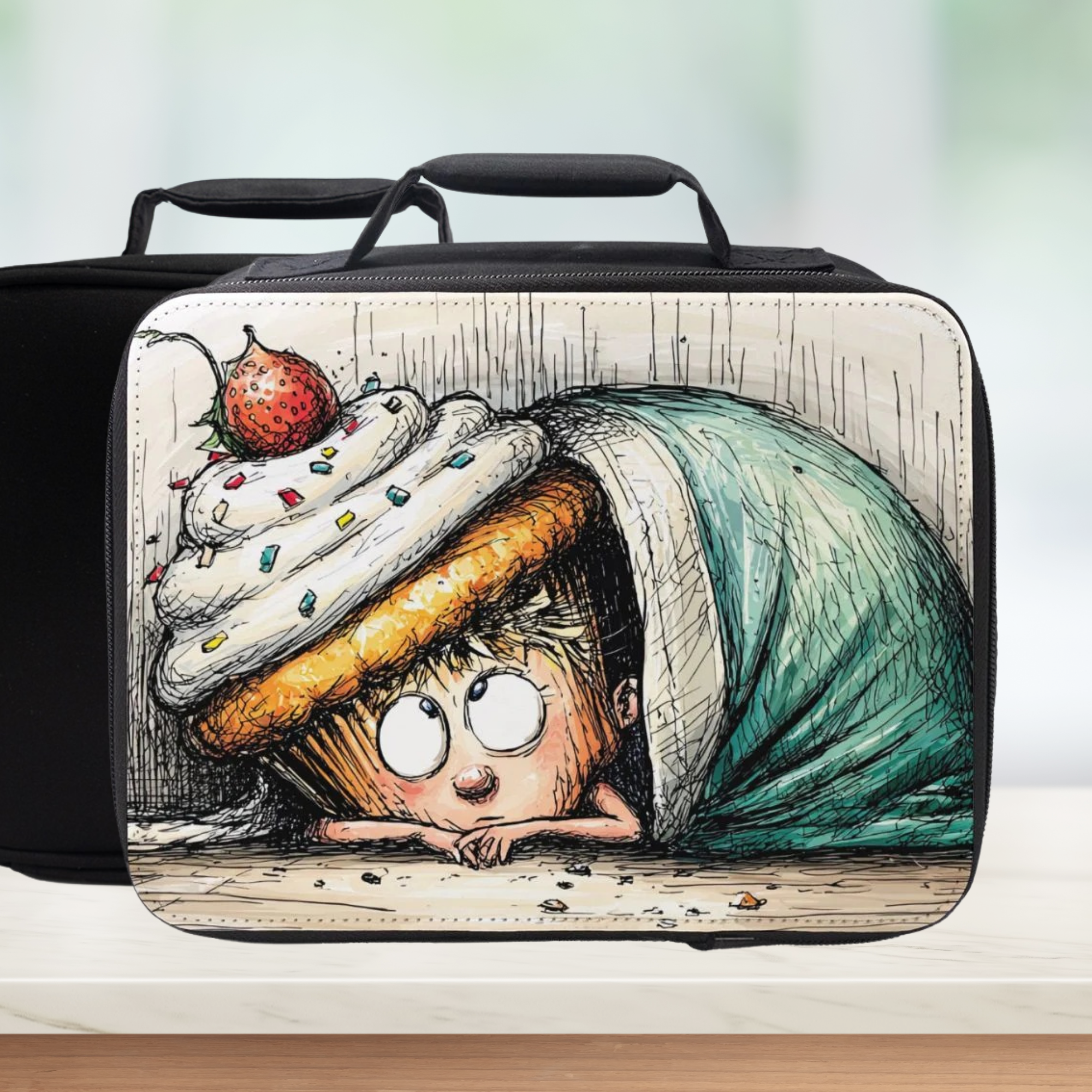 Comfort In A Cupcake Lunch Bag - Cartoon Art Lunchbox