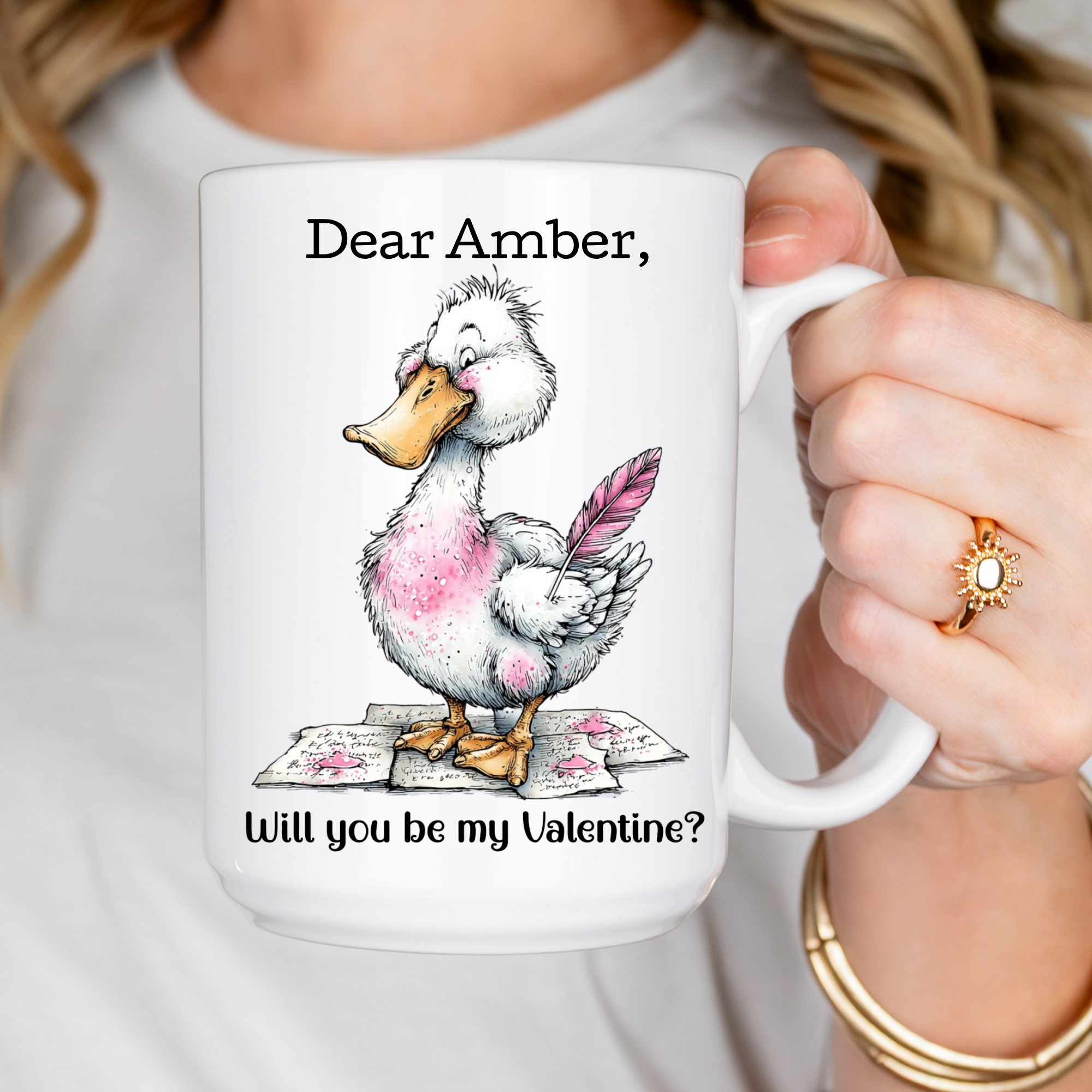 Custom Goose Be My Valentine Mug Deluxe 15oz.