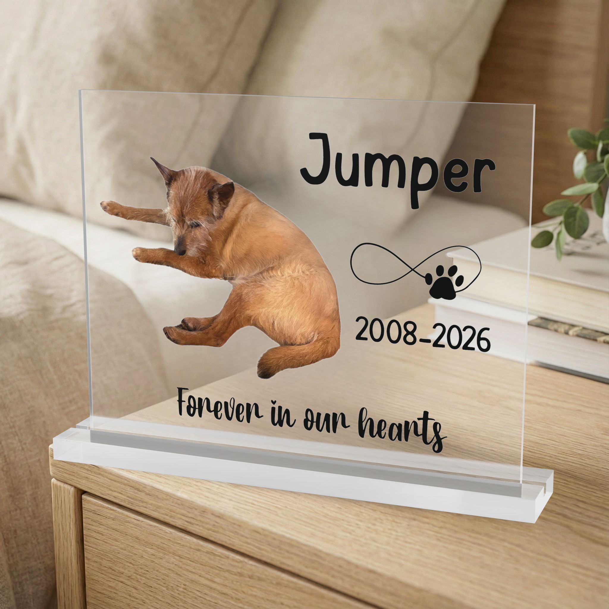 Custom Photo Pet Memorial Sign | Personalized Cat or Dog Loss Gift