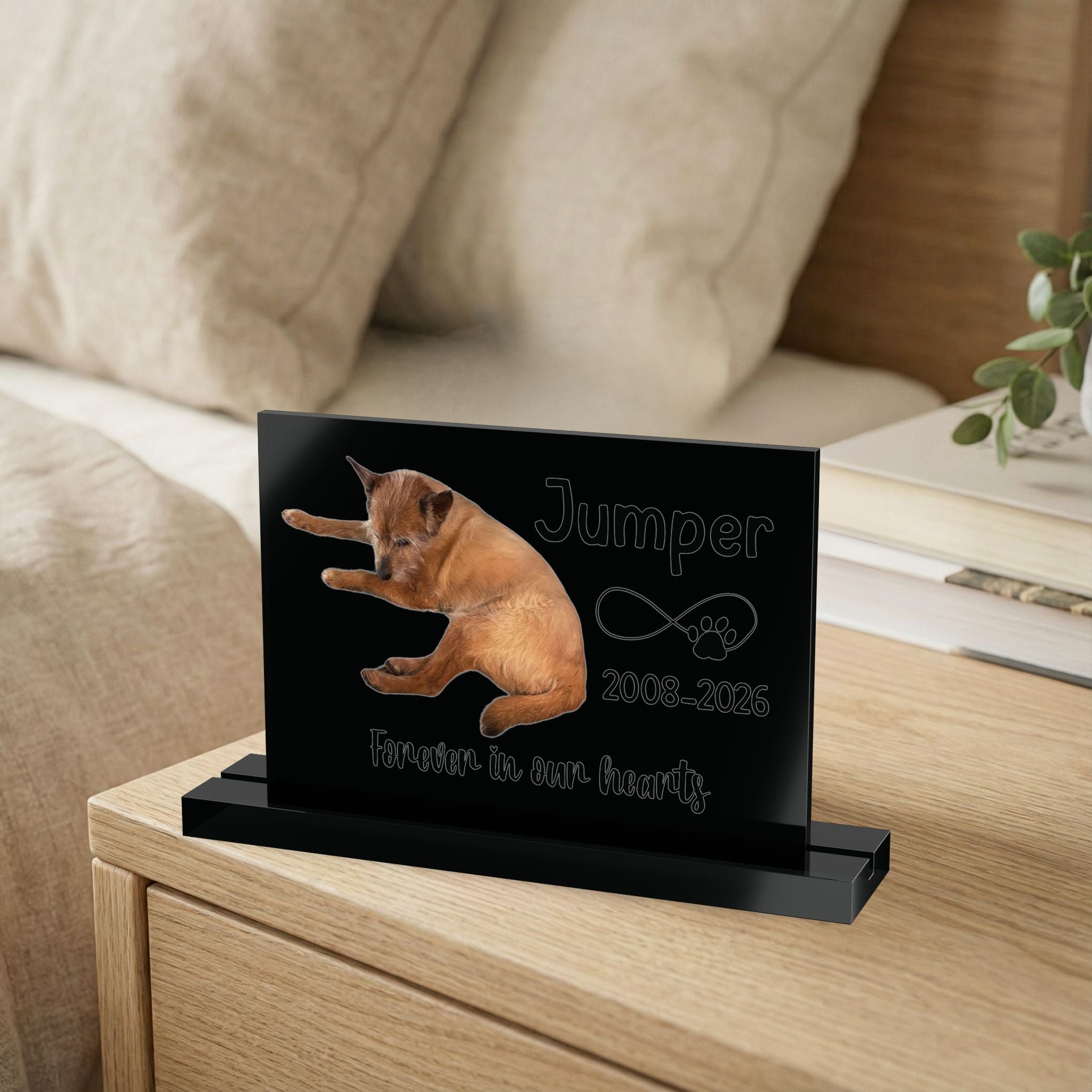 Custom Photo Pet Memorial Sign | Personalized Cat or Dog Loss Gift