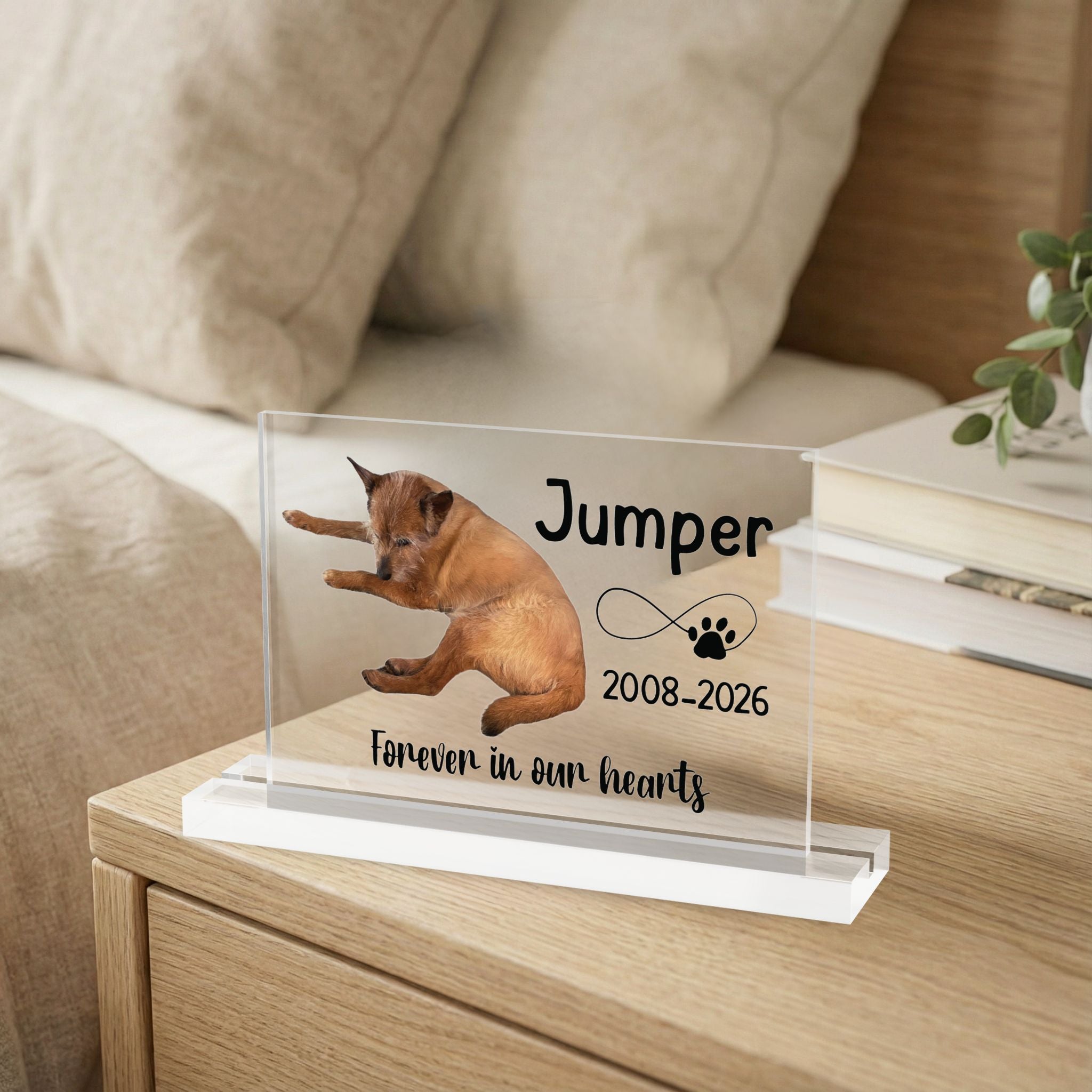 Custom Photo Pet Memorial Sign | Personalized Cat or Dog Loss Gift