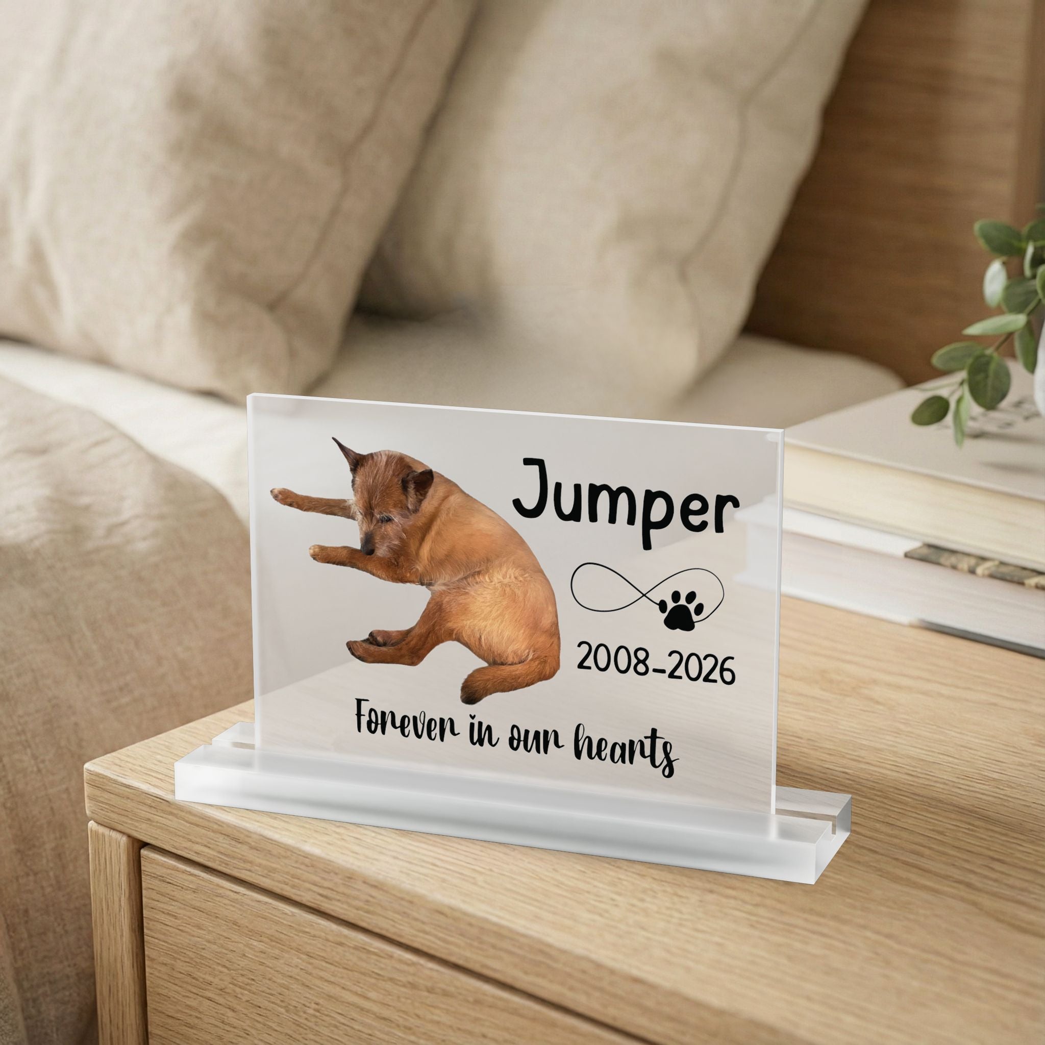 Custom Photo Pet Memorial Sign | Personalized Cat or Dog Loss Gift