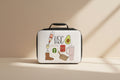  insulated lunch bag with illustrations and text on a white background