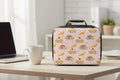  insulated lunch bag with breakfast pattern on a white background