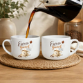 25oz Latte Mug - "Espresso Yourself" Ceramic Coffee Cup, Large Gift for Coffee Lovers