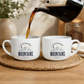 25oz Ceramic Latte Mug - 'Faith Can Move Mountains' Inspirational Coffee Cup