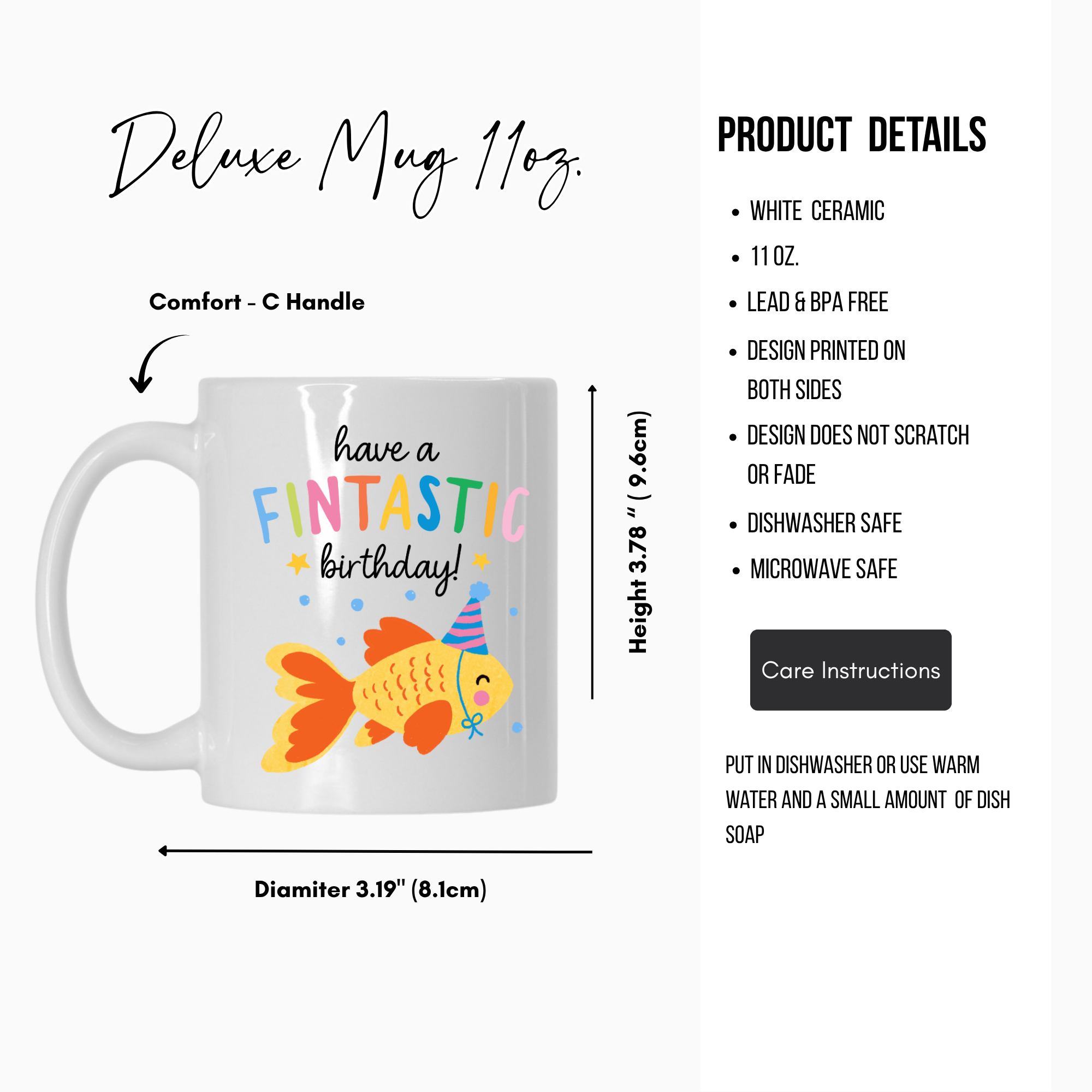 Fish Fintastic Birthday Mug 11oz or 15oz