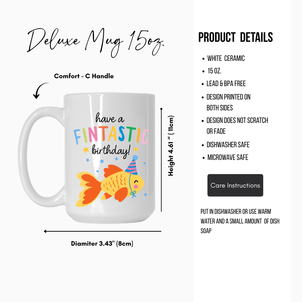 Fish Fintastic Birthday Mug 11oz or 15oz