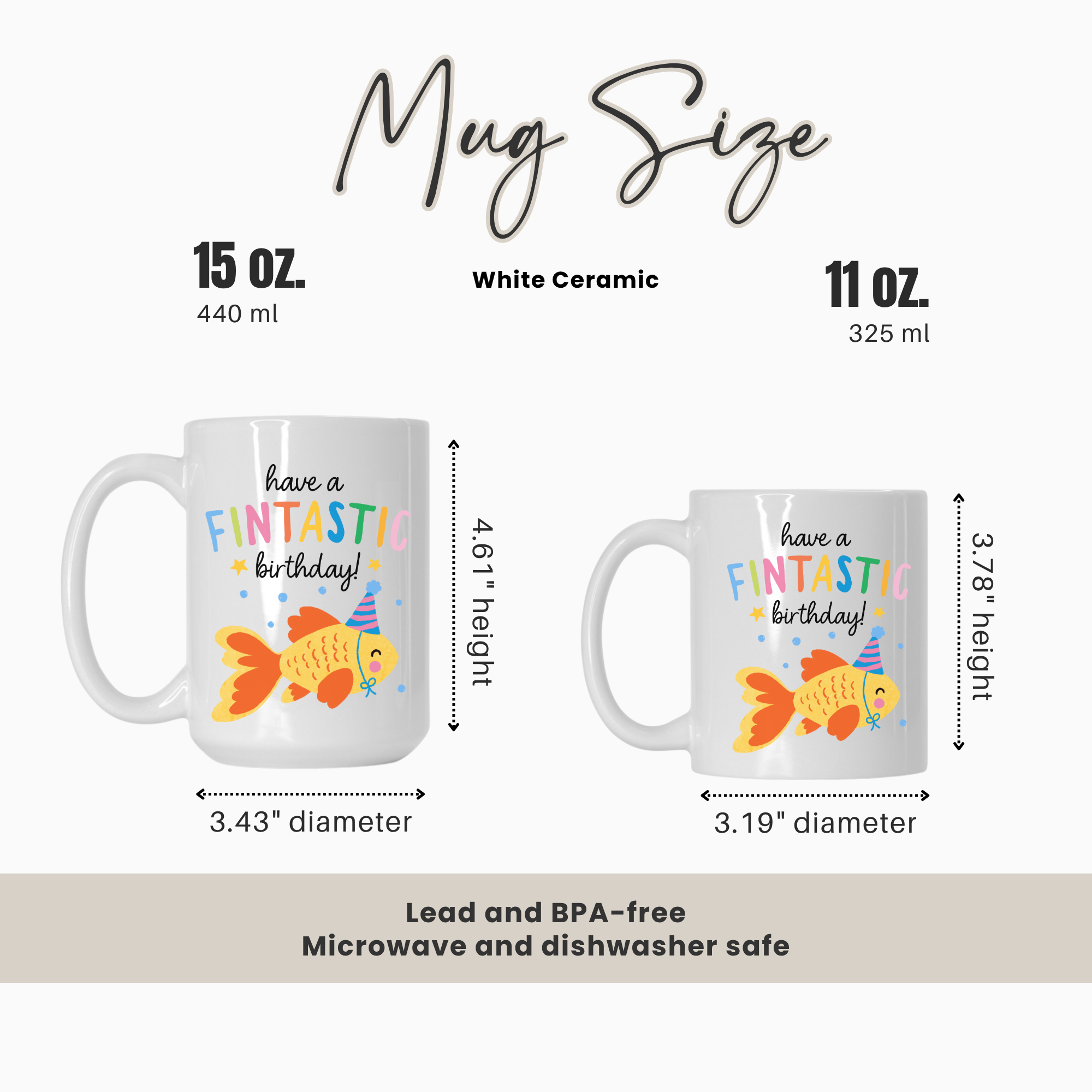 Fish Fintastic Birthday Mug 11oz or 15oz