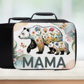  insulated lunch bag with floral Bear design and 'MAMA' text