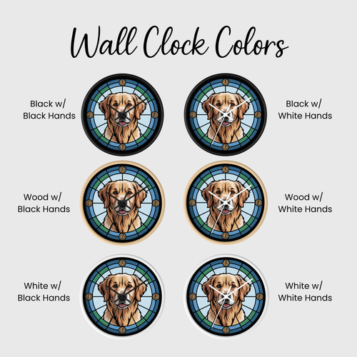 Golden Retriever Colorful Wall Clock — Dog Home Decor