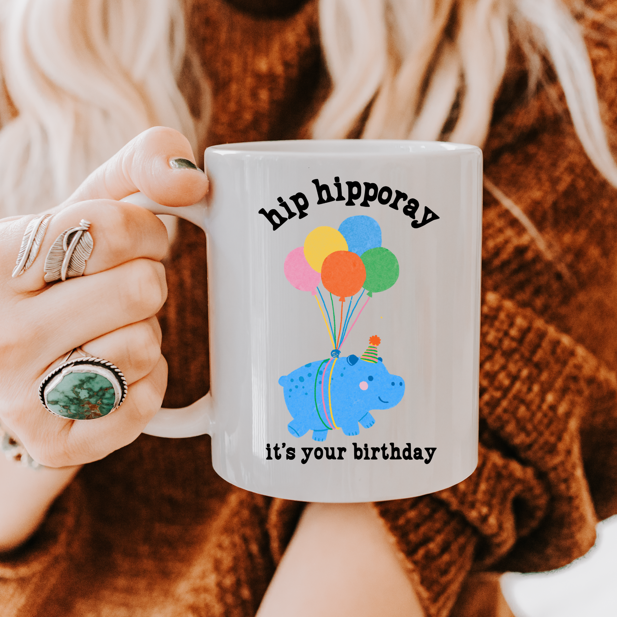 Hippo Birthday Mug 11oz. or 15oz.