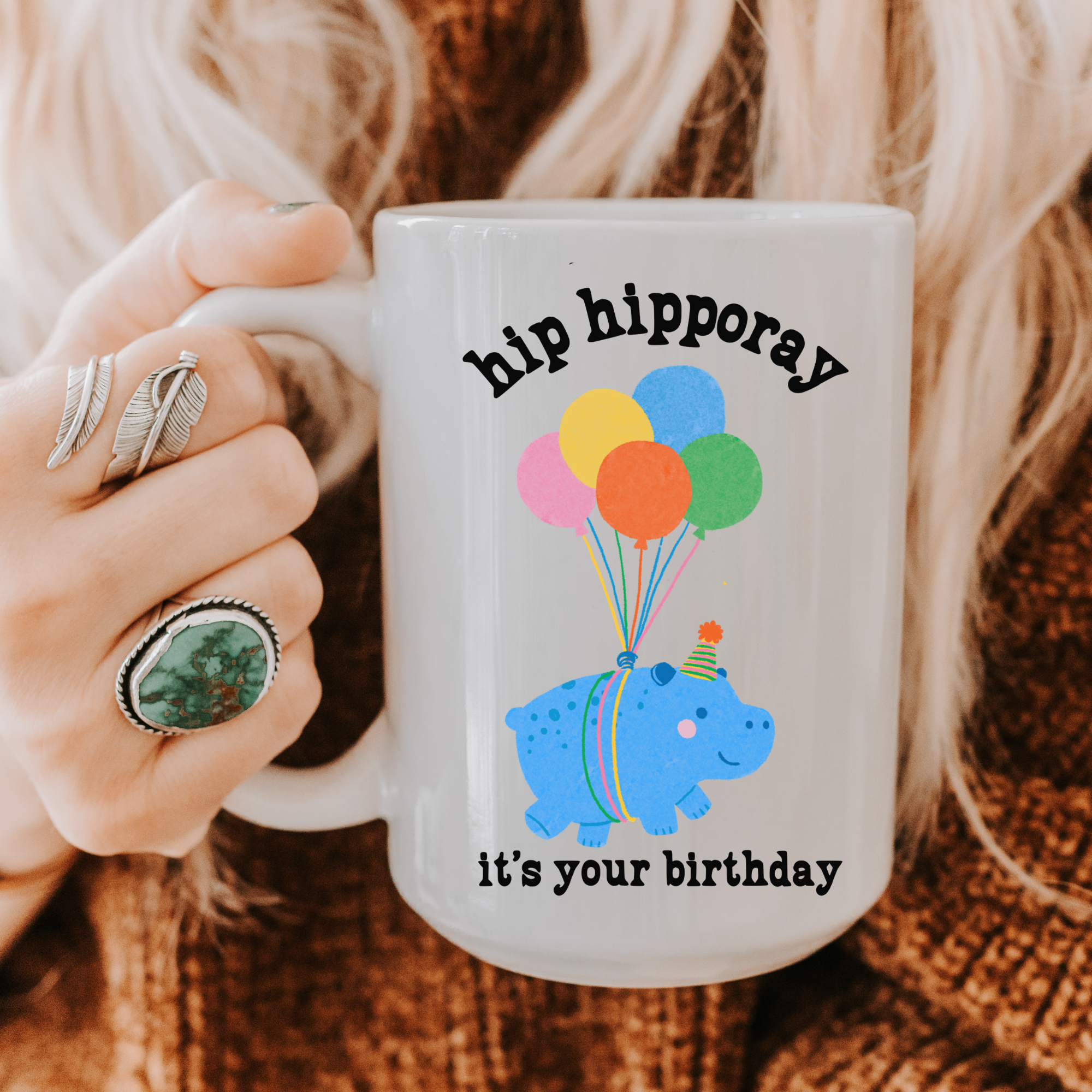 Hippo Birthday Mug 11oz. or 15oz.