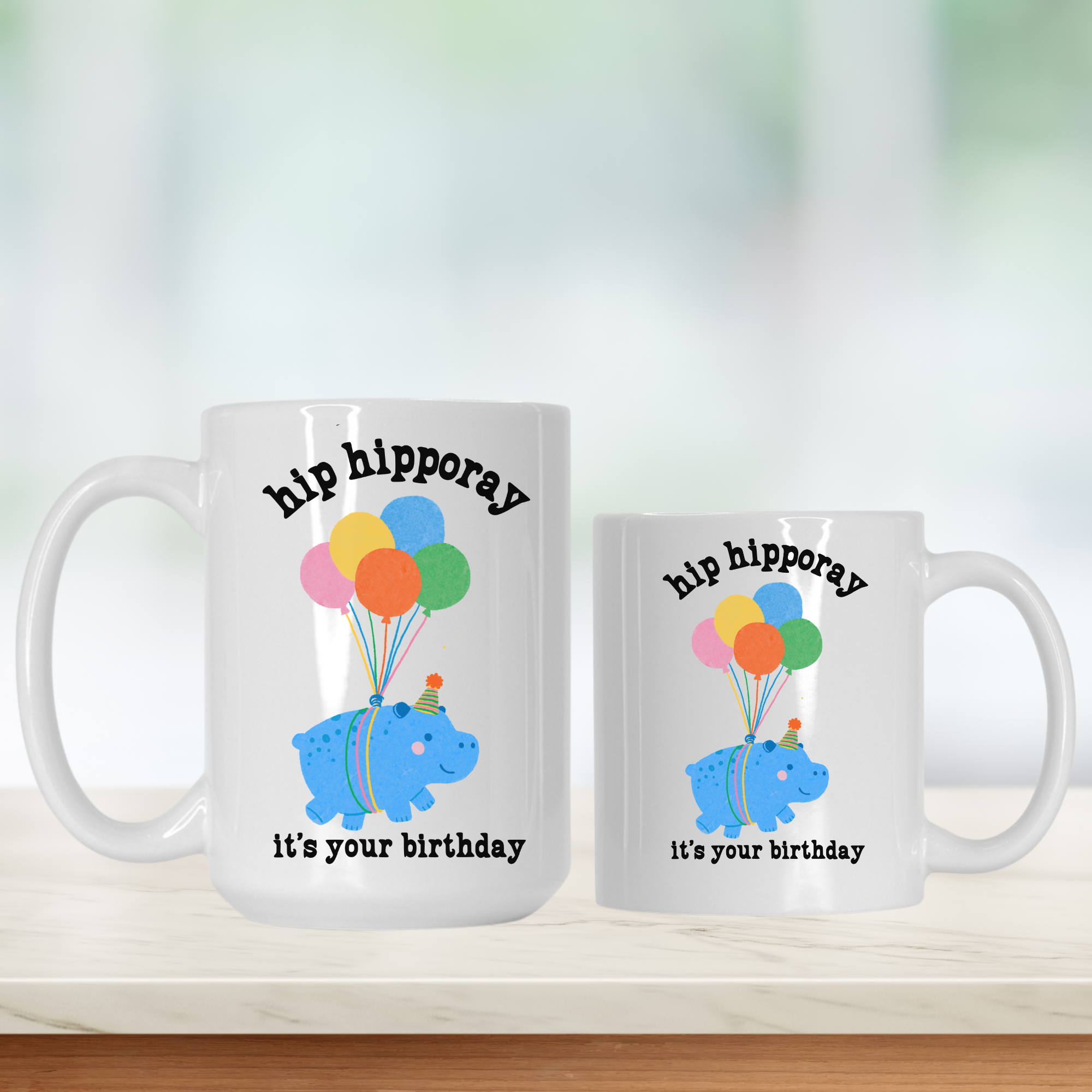 Hippo Birthday Mug 11oz. or 15oz.