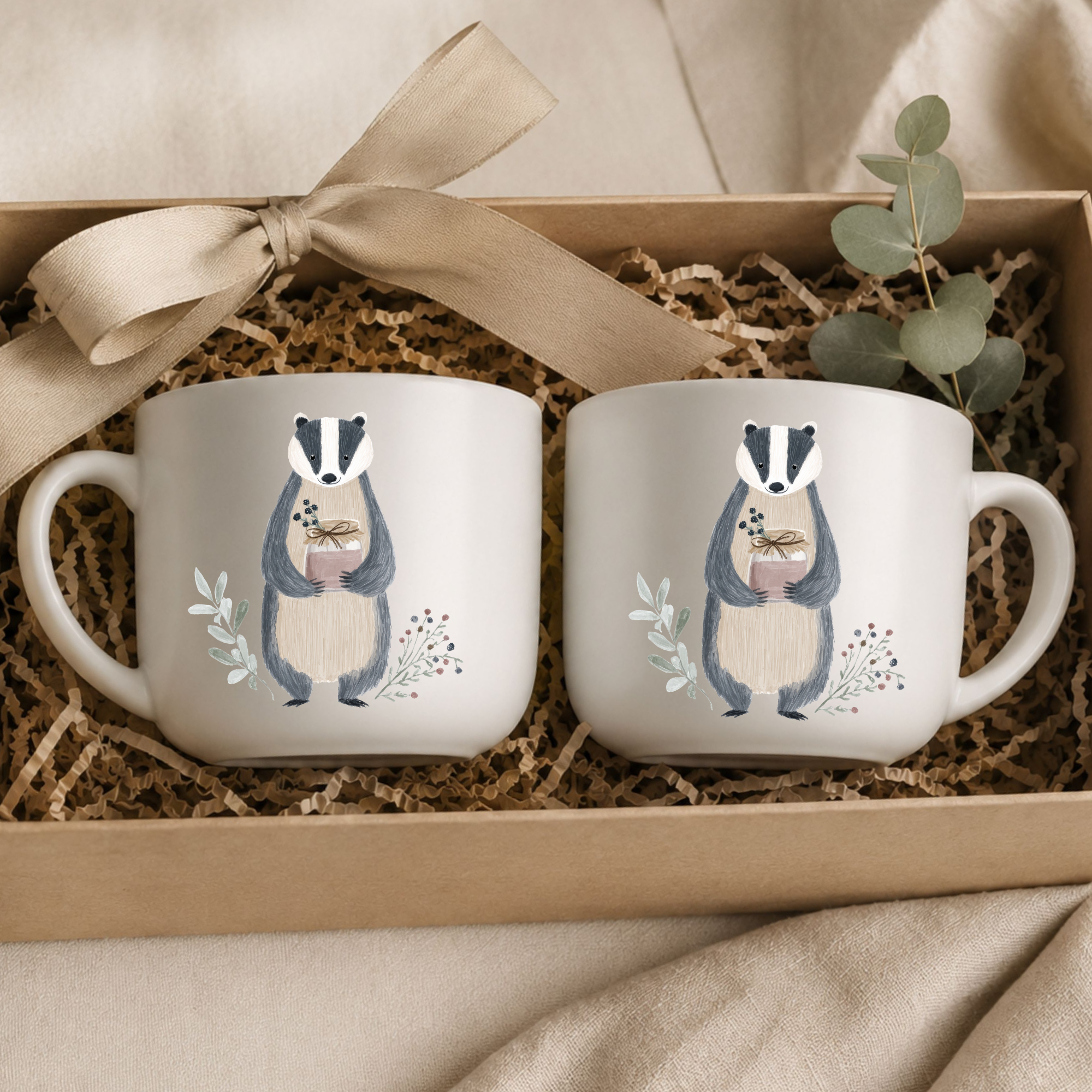 25oz Ceramic Latte Mug — Honey-Badger Coffee Cup