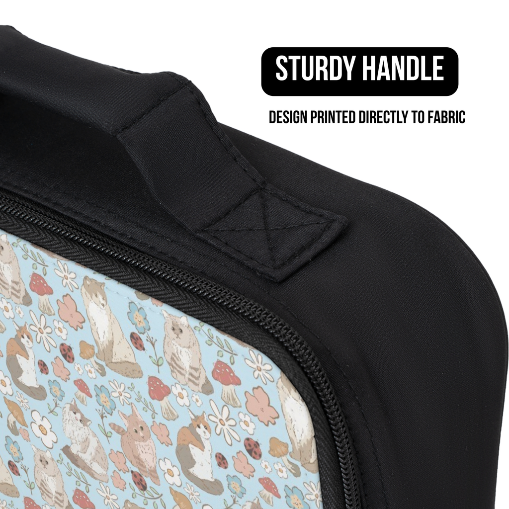Product with a sturdy handle and design printed directly to fabric, on a white background.