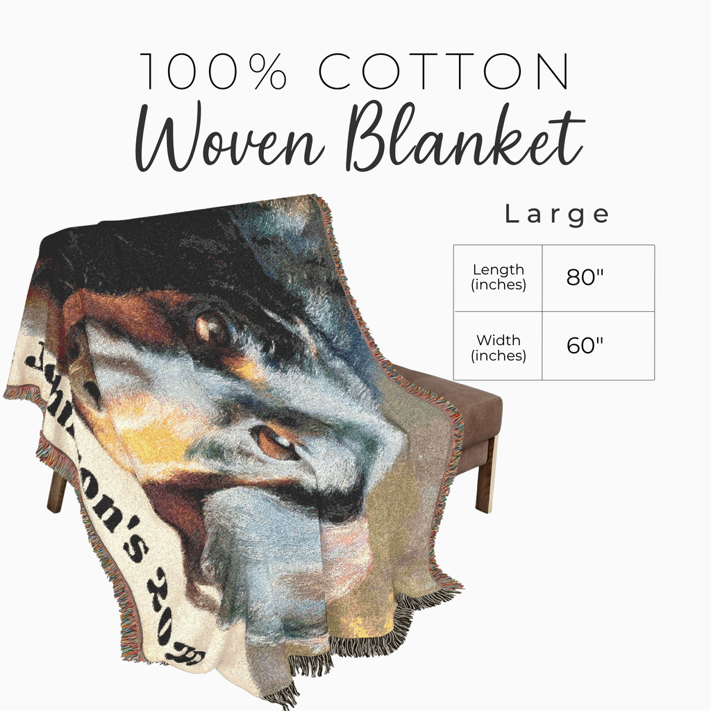 Personalized Dachshund Woven Blanket  Custom Name & Year