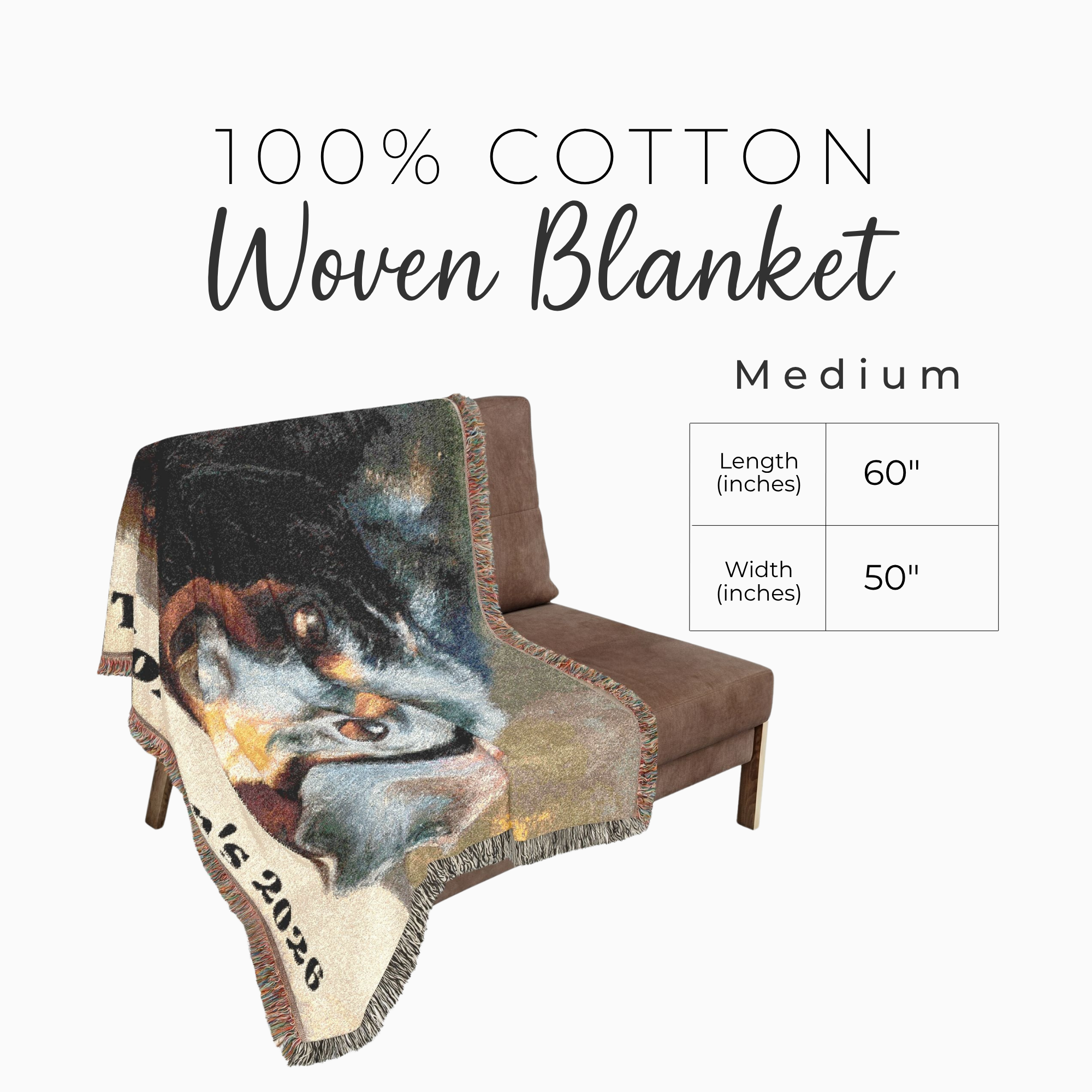 Personalized Dachshund Woven Blanket  Custom Name & Year