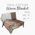 Golden Poodle In Wildflowers Woven Blanket | Dog Tapestry Throw