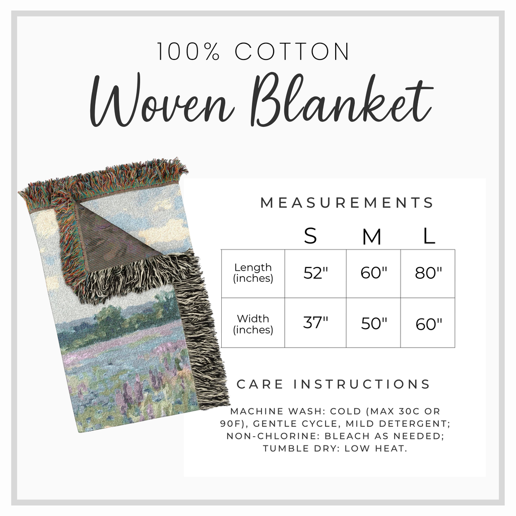 Personalized Jack Russell Terrier In Wildflowers Woven Blanket | Dog Tapestry Throw