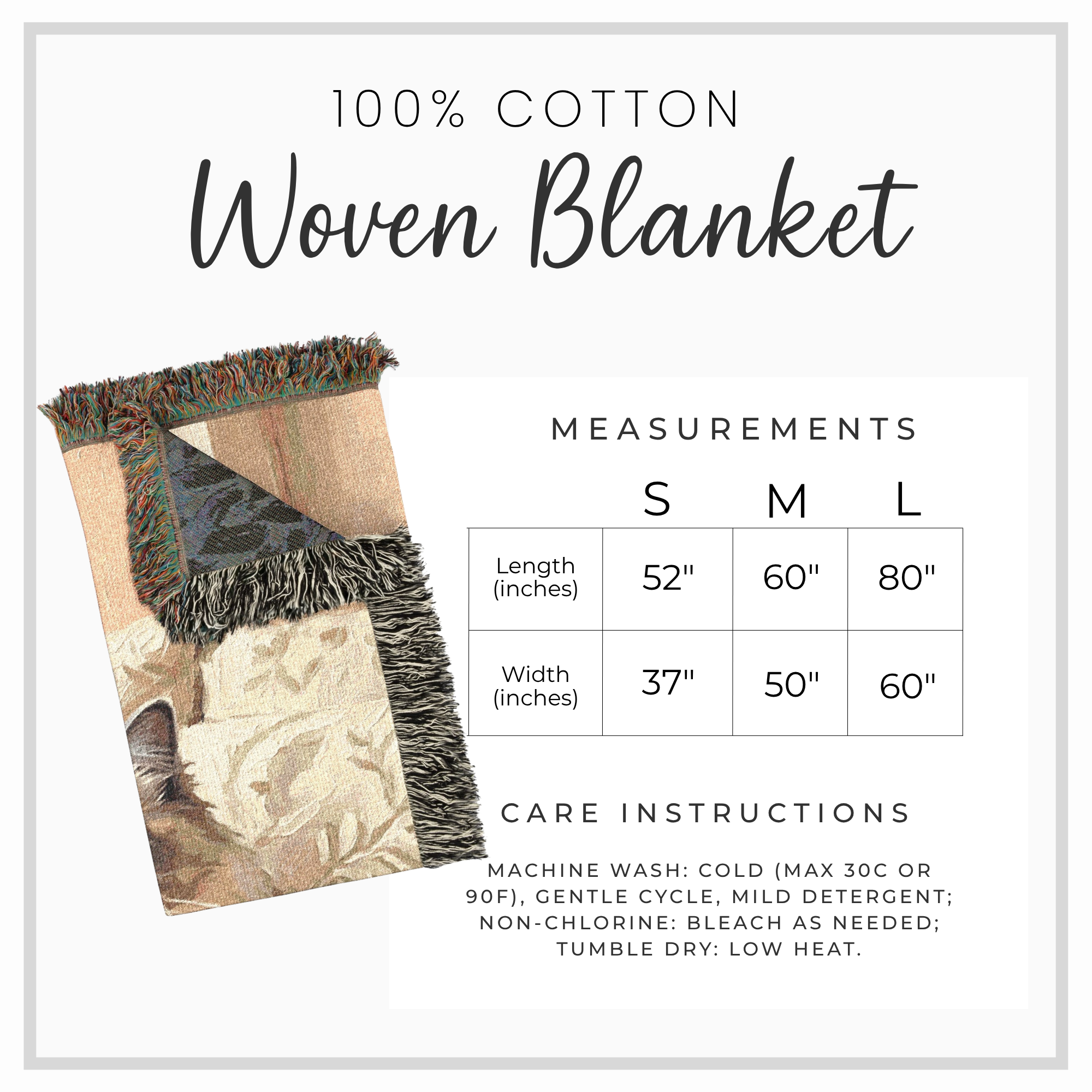 Personalized Cozy Siamese Cat & Coffee Woven Blanket Throw Tapestry